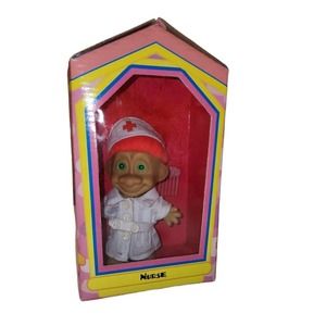 Vintage 1998 TROLLKINS NURSE red hair new in box trolls troll